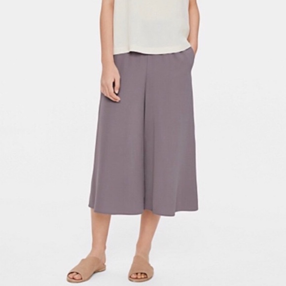 Eileen Fisher Pants - Eileen Fisher Silk Crepe Luna Cropped Pant